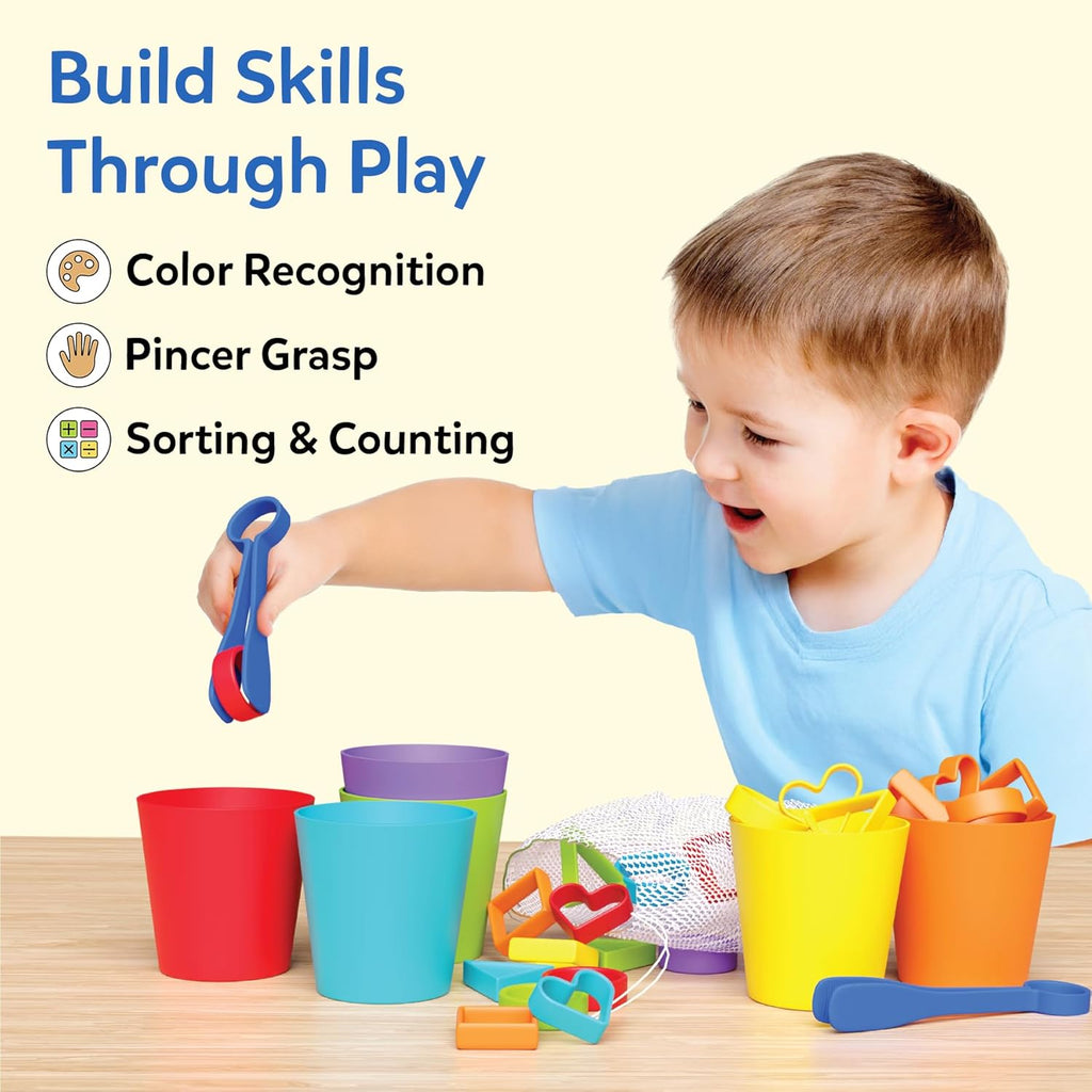 Skillmatics Silicone Rainbow Sorting Board Game - Learning & Educational Toy, Sorting, Counting & Sequencing Skills, Gift for Toddlers & Preschoolers Ages 3, 4, 5, 6