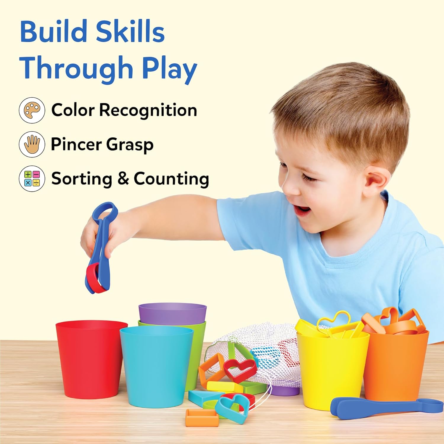 Skillmatics Silicone Rainbow Sorting Board Game - Learning & Educational Toy, Sorting, Counting & Sequencing Skills, Gift for Toddlers & Preschoolers Ages 3, 4, 5, 6