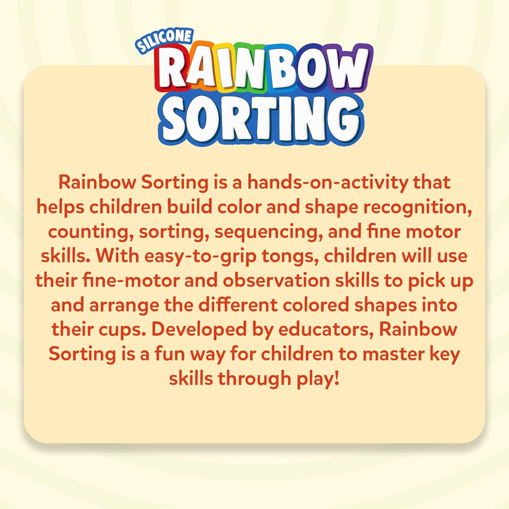 Skillmatics Silicone Rainbow Sorting Board Game - Learning & Educational Toy, Sorting, Counting & Sequencing Skills, Gift for Toddlers & Preschoolers Ages 3, 4, 5, 6